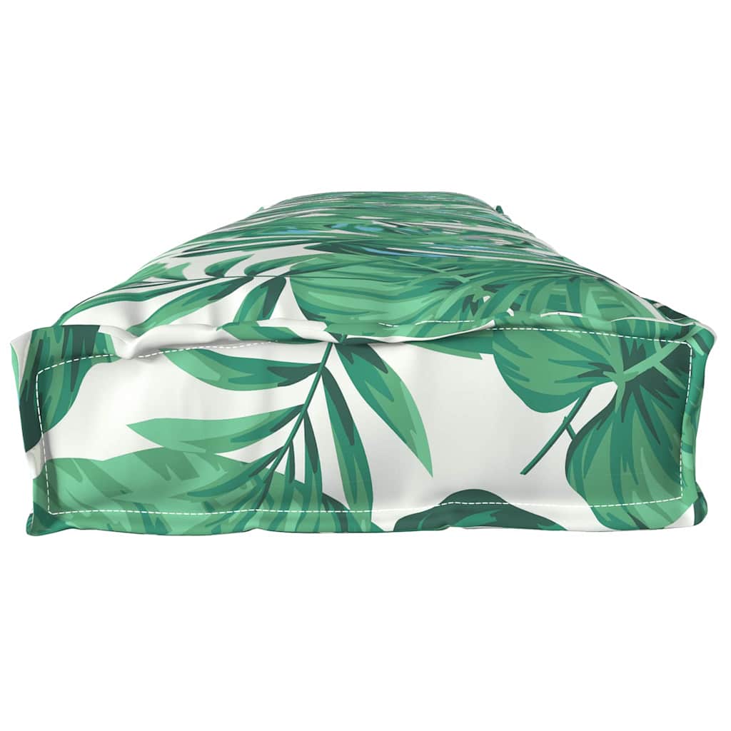 Pallet Cushion Set Floral 2 pcs Leaf pattern 200 x 40 x 8 cm