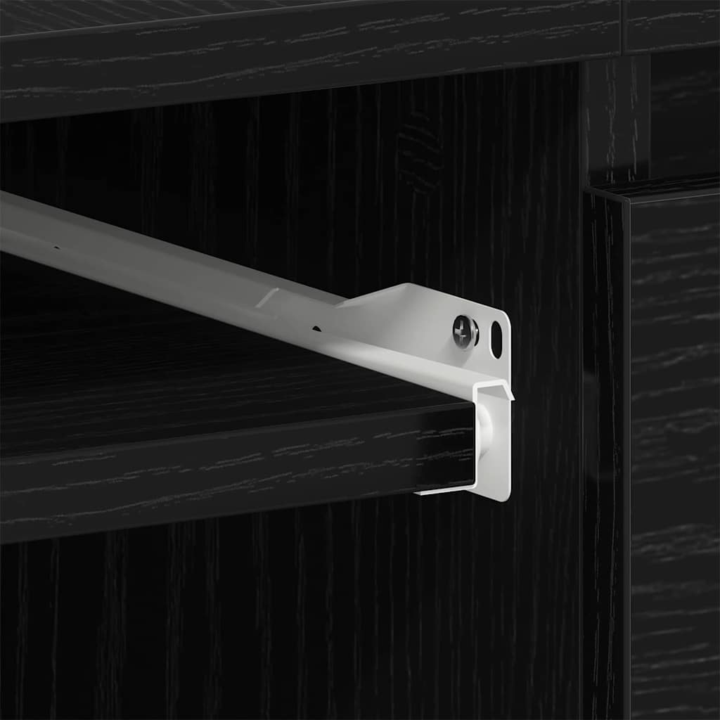 Desk Black oak 140 x 50 x 76 cm Engineered wood