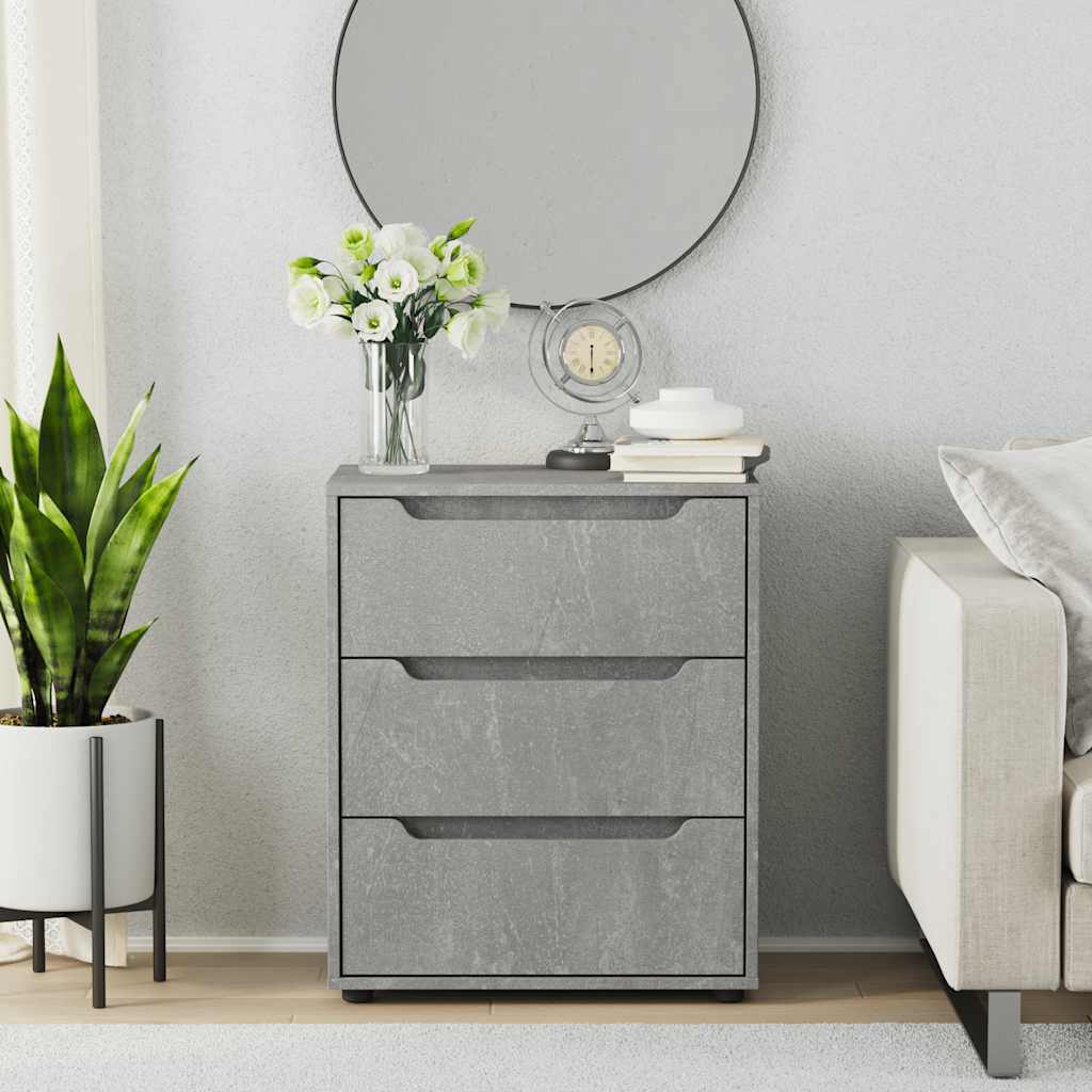Sideboard VISNES Concrete Grey 60x40x73 cm Engineered Wood