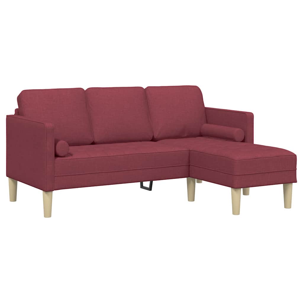 Sofa Set Wine red 173 x 131 x 67 cm Fabric