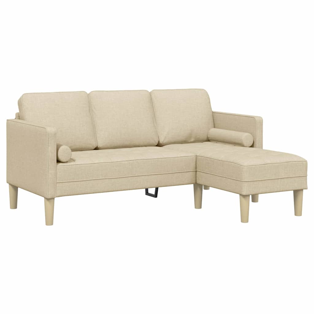 Sofa Set Cream 173 x 131 x 67 cm Fabric