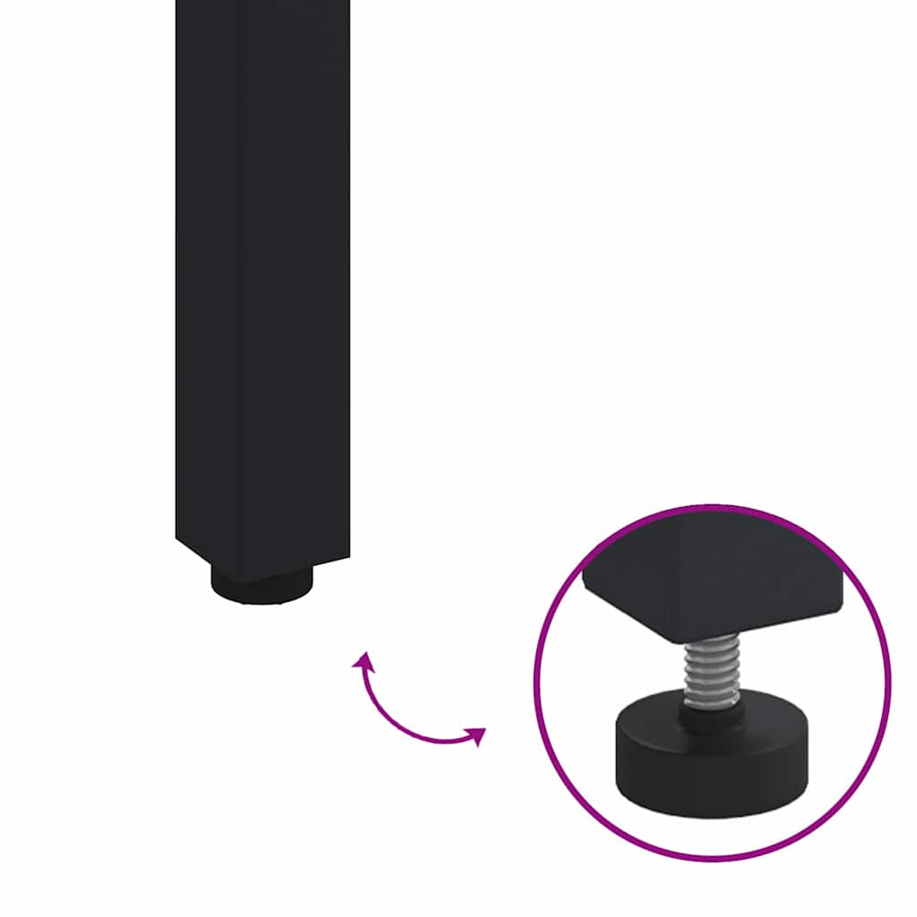 Outdoor Tables Natural and black 200 x 90 x 75 cm