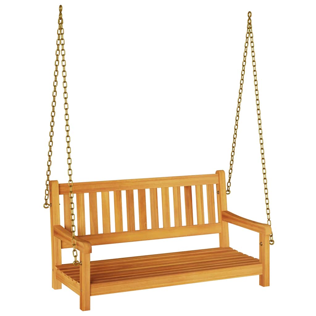 Garden Swing Bench Brown 119 x 35 x 47cm Solid Acacia wood