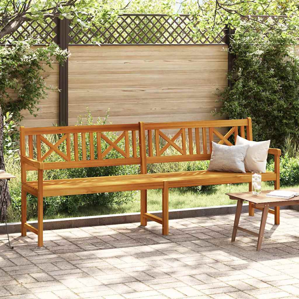Garden Bench Brown 220 x 56 x 90cm Solid Acacia wood