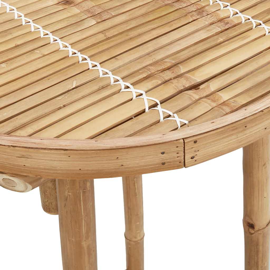 3 Piece Outdoor Bar Set Foldable Bamboo