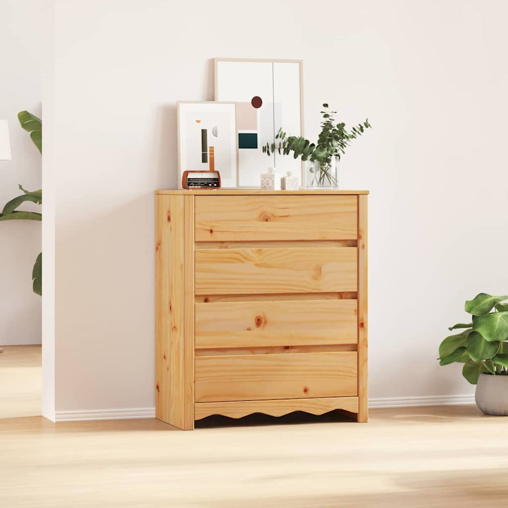 Chest of Drawers Drammen Oak 76.5 x 40 x 91 cm Solid Pine wood