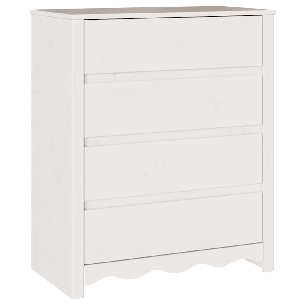 Chest of Drawers with Drawer Drammen White 76.5 x 40 x 91 cm