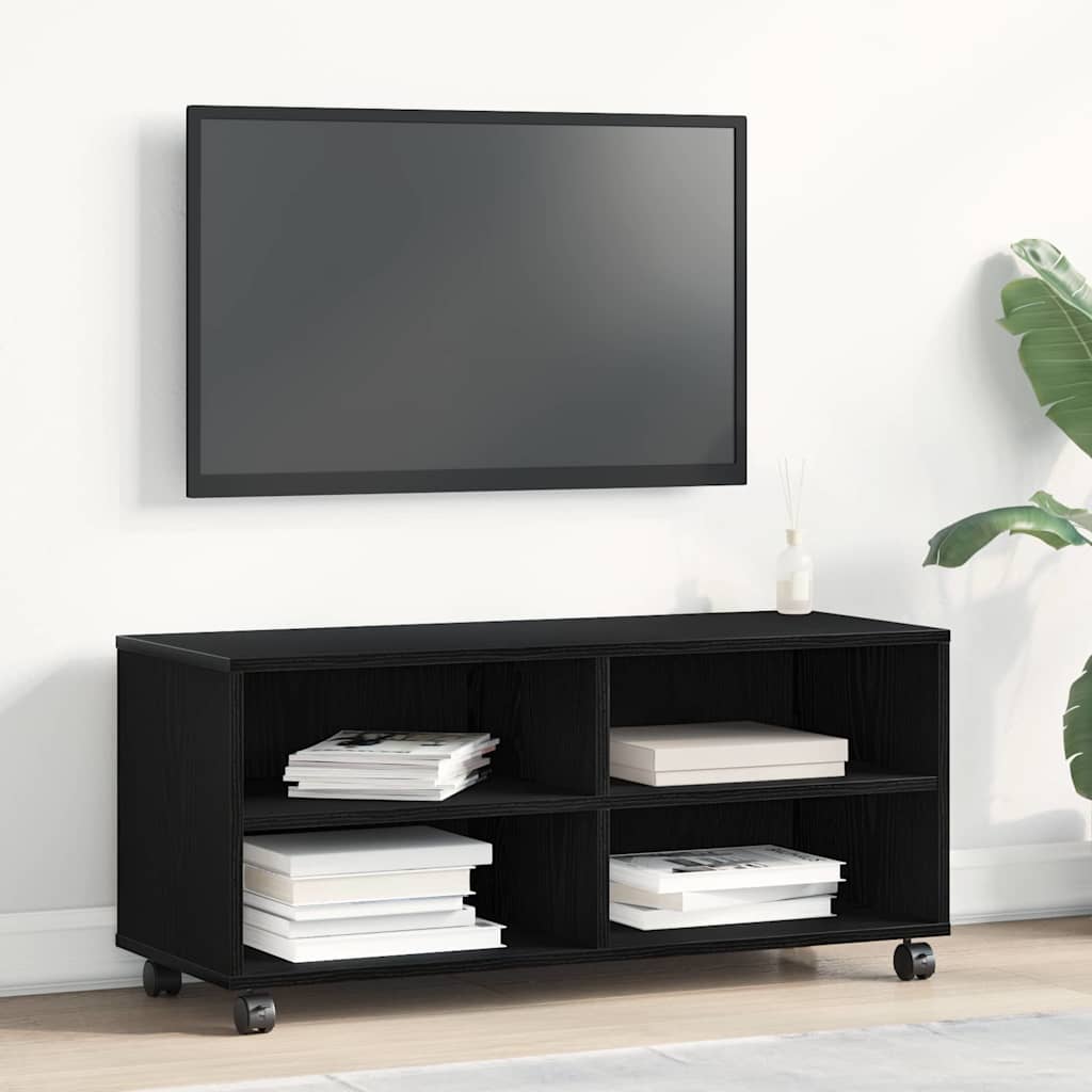 TV Cabinet Black 90 x 35 x 35 cm Engineered wood
