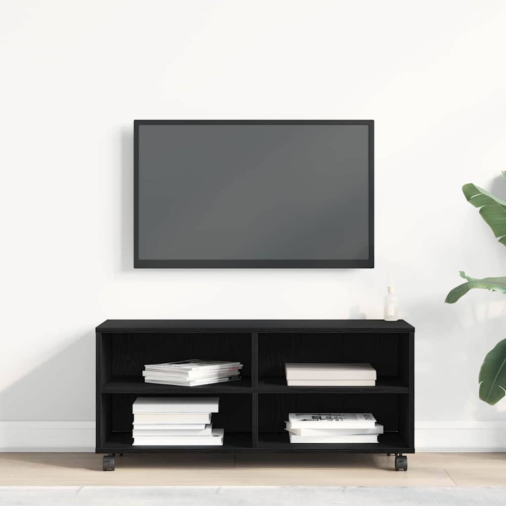 TV Cabinet Black 90 x 35 x 35 cm Engineered wood