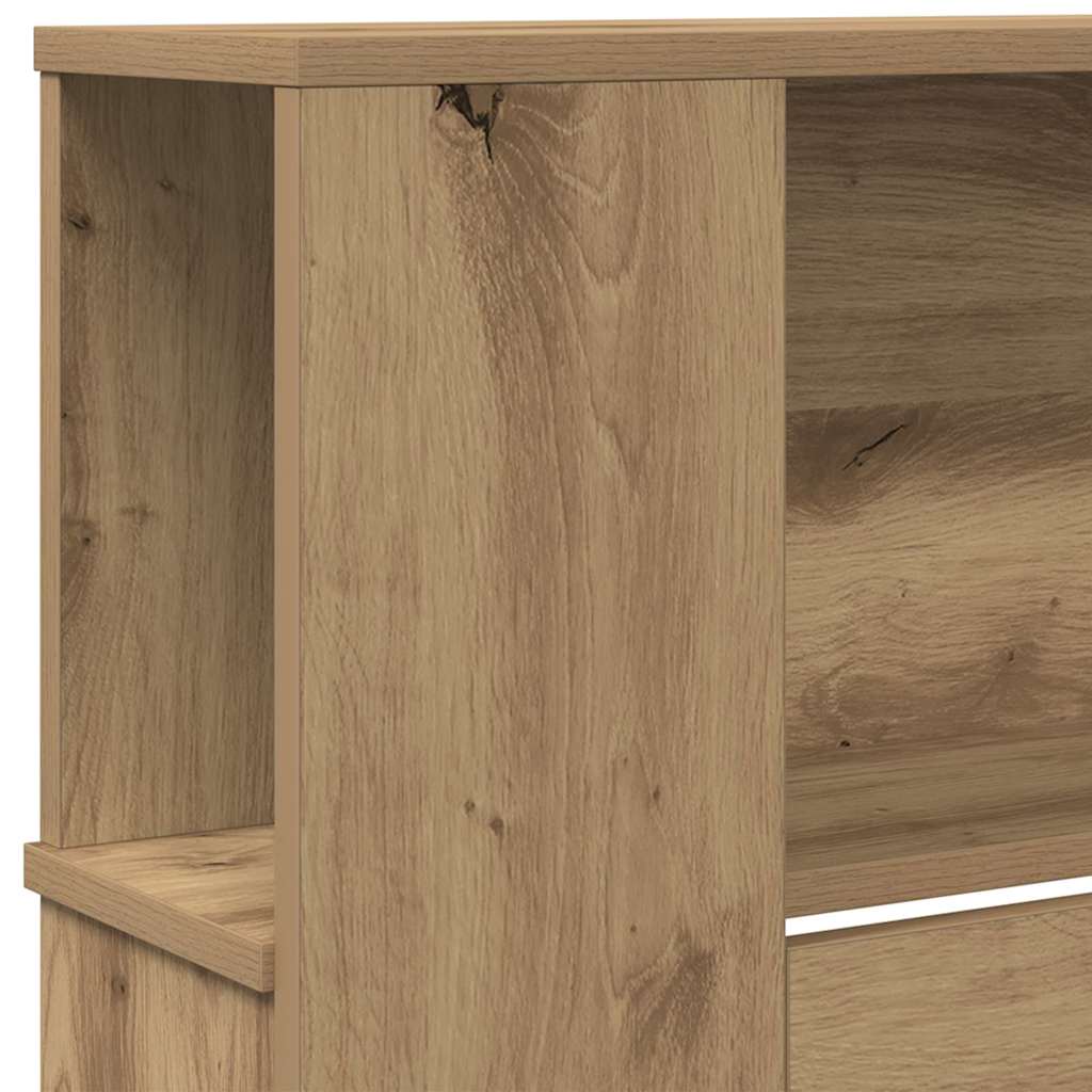 Headboard Cabinet 220 x 18,5 x 104,5 cm Engineered wood
