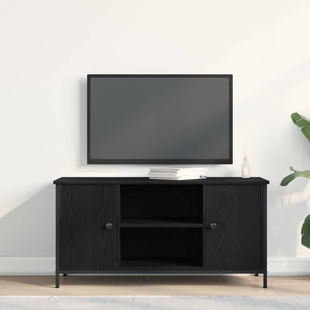 TV Cabinet Black oak 100 x 40 x 50 cm Engineered wood