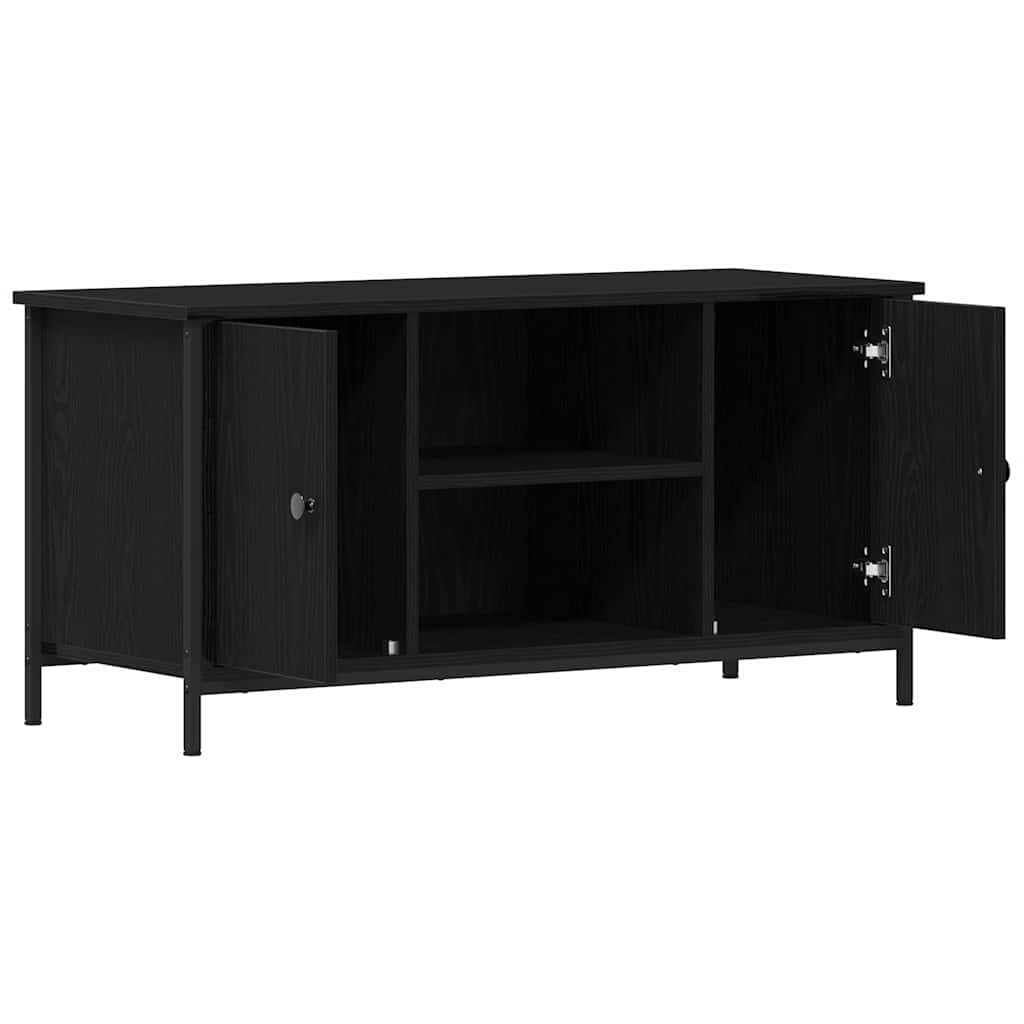 TV Cabinet Black oak 100 x 40 x 50 cm Engineered wood
