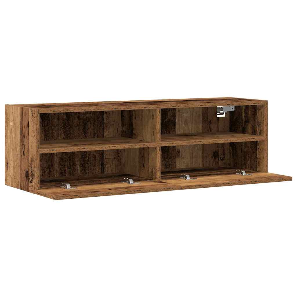 TV Wall Cabinet Old wood 100x30x30cm Engineered Wood