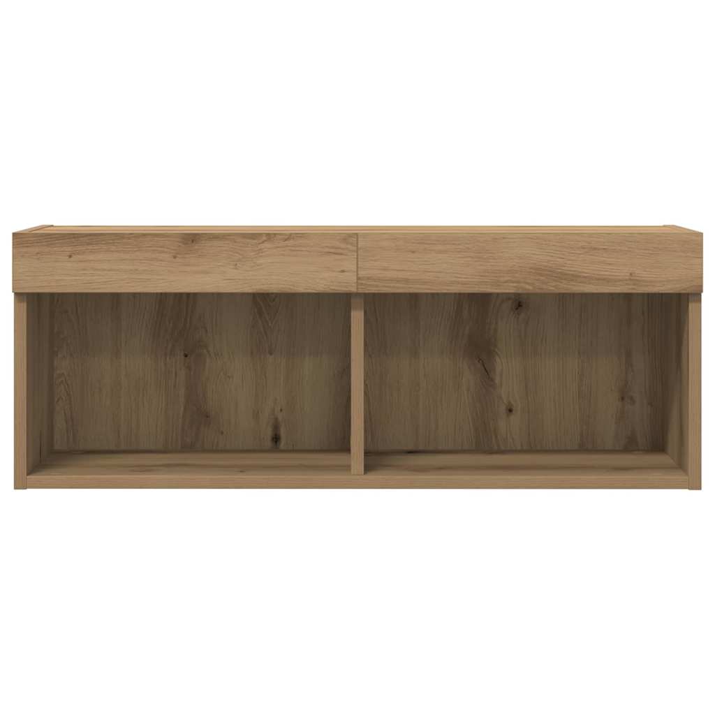 TV Cabinet 2 pcs Artisan Oak 80 x 30 x 30 cm Engineered Wood