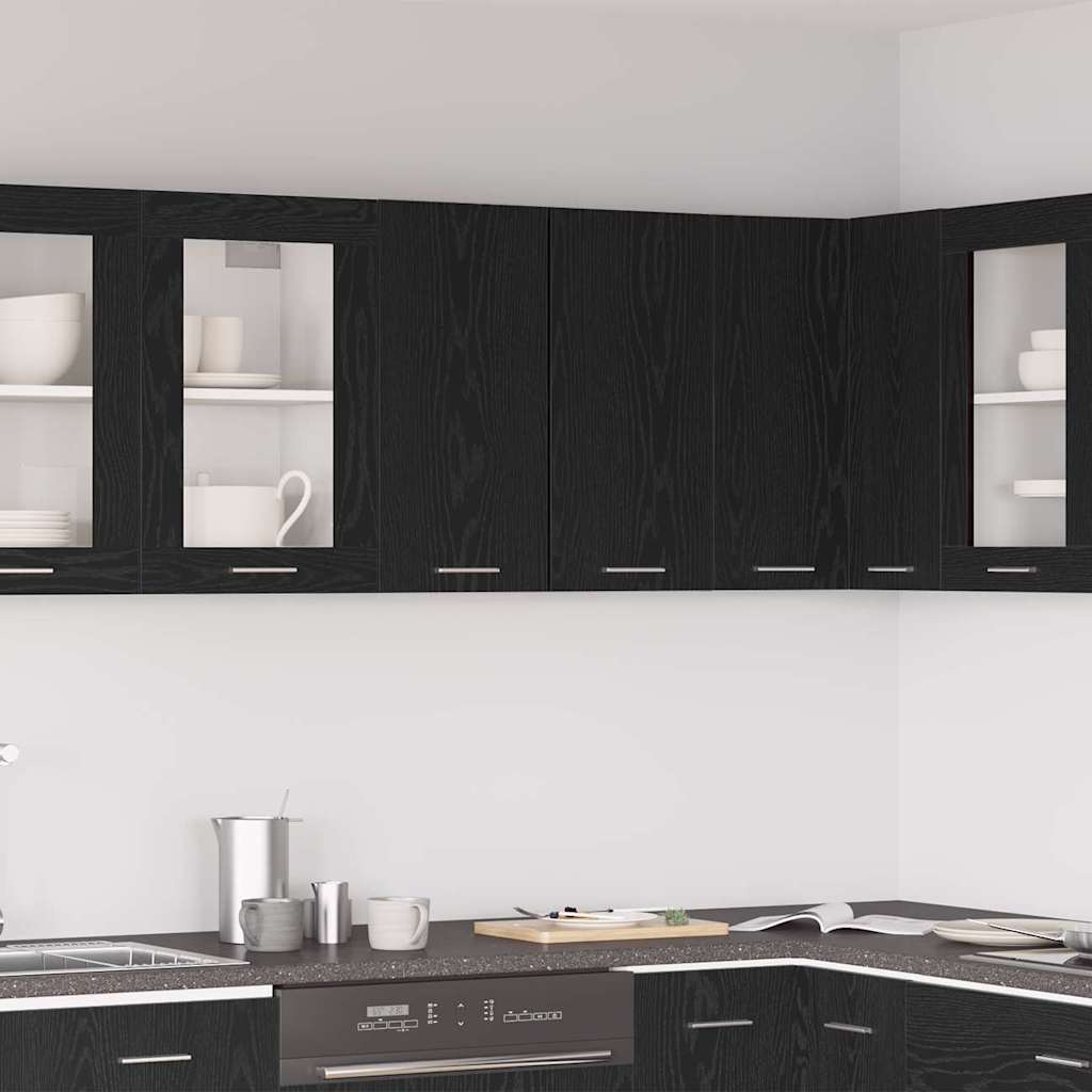 Hanging cabinet Black oak 60 x 31 x 60 cm Engineered wood