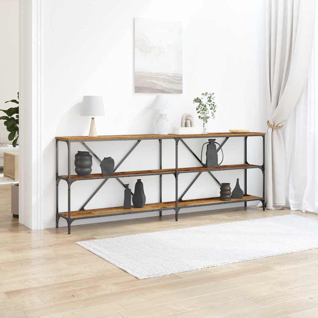 Console Table with Shelf Other Old Wood 200 x 30 x 75 cm