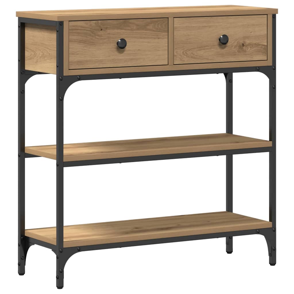 Console Table with Drawer Artisan oak 72.5 x 25 x 75 cm