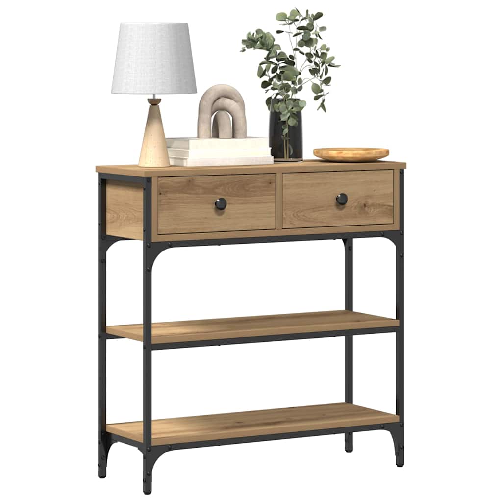 Console Table with Drawer Artisan oak 72.5 x 25 x 75 cm