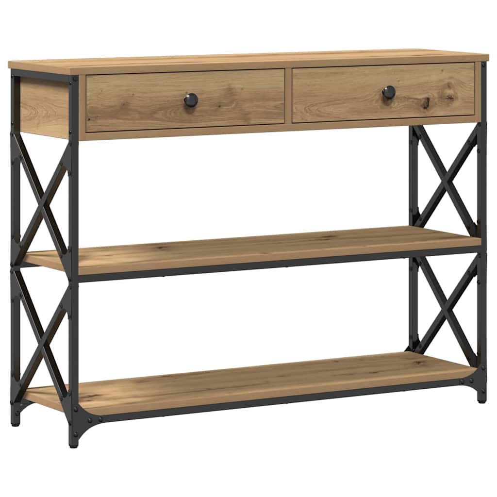 Console Table with Drawer Artisan oak 100 x 28 x 75 cm
