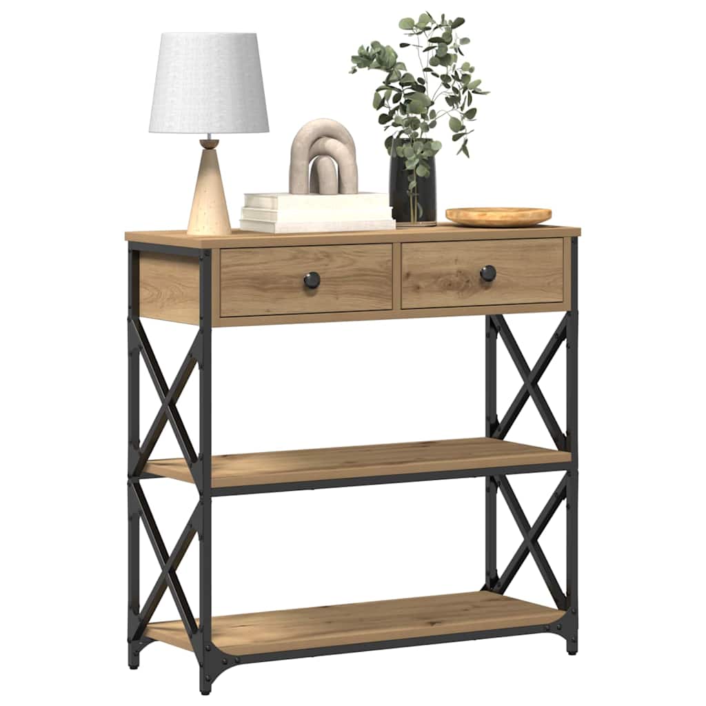 Console Table with Drawer Artisan oak 75 x 28 x 75 cm