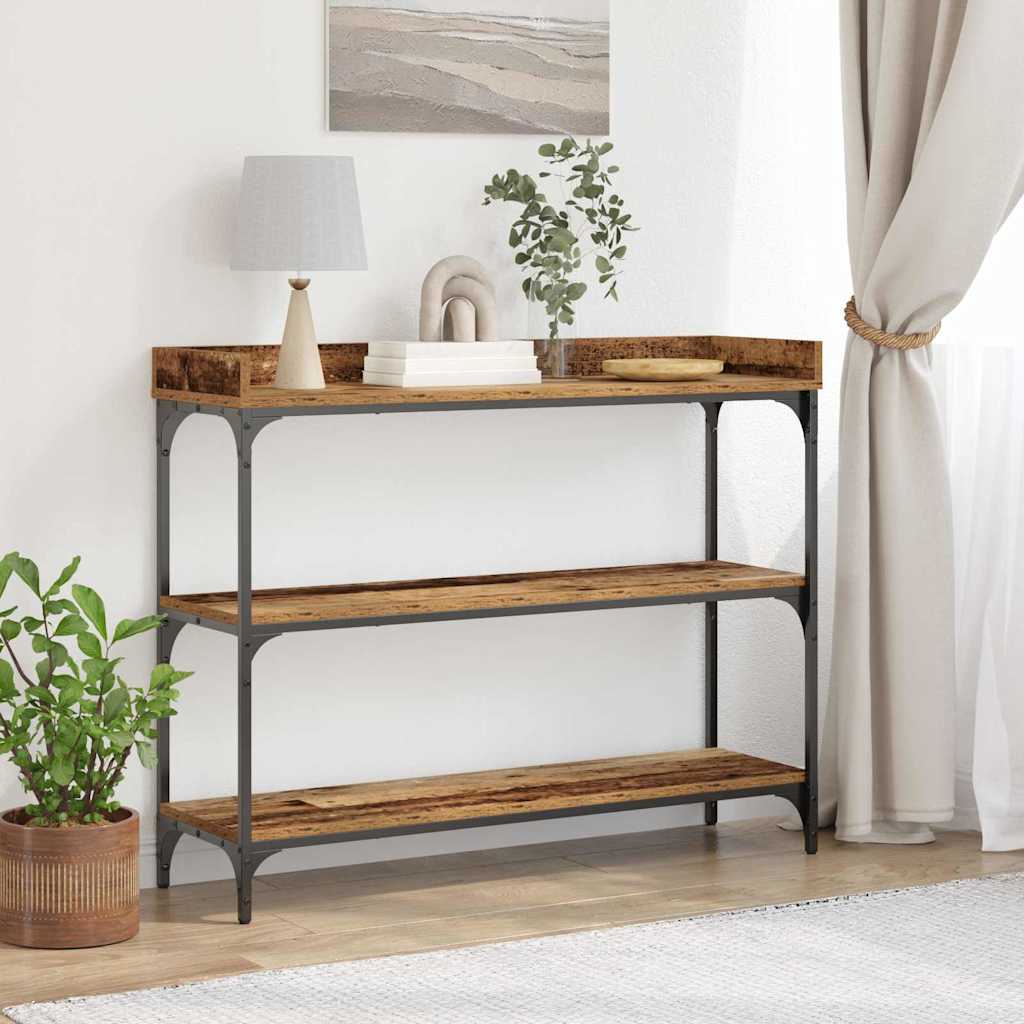 Console Table with Shelf with Storage Old wood 100 x 30 x 80 cm