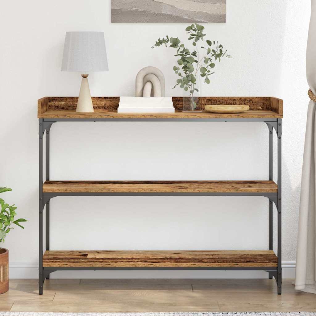 Console Table with Shelf with Storage Old wood 100 x 30 x 80 cm