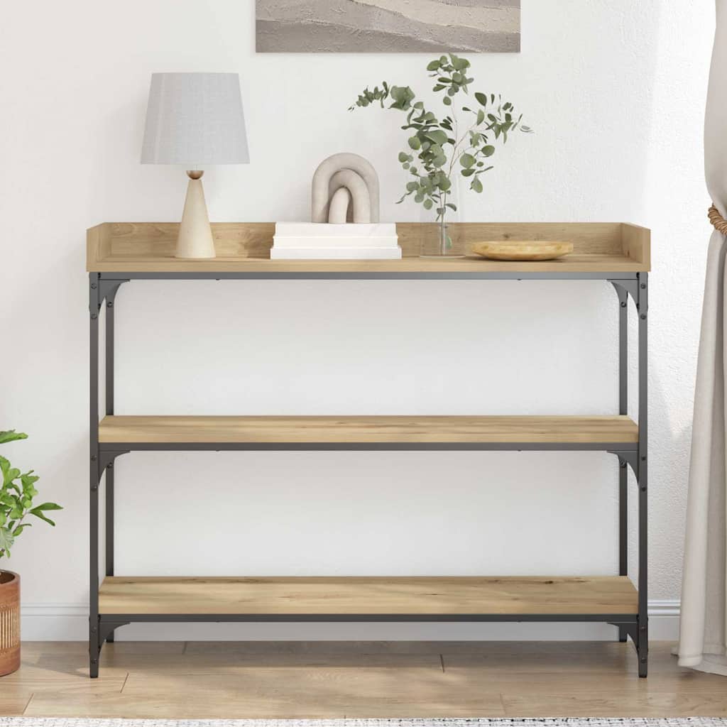 Console Table with Shelf Artisan oak 100 x 30 x 80 cm