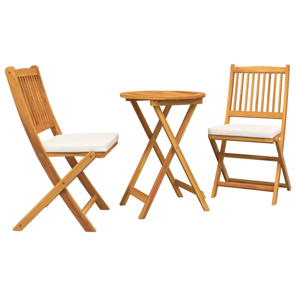 Garden Bistro Set 3 pcs Brown Solid acacia wood