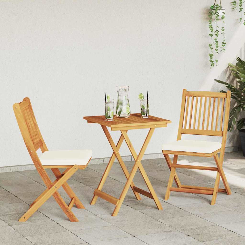 Garden Bistro Set 3 pcs Brown Solid acacia wood