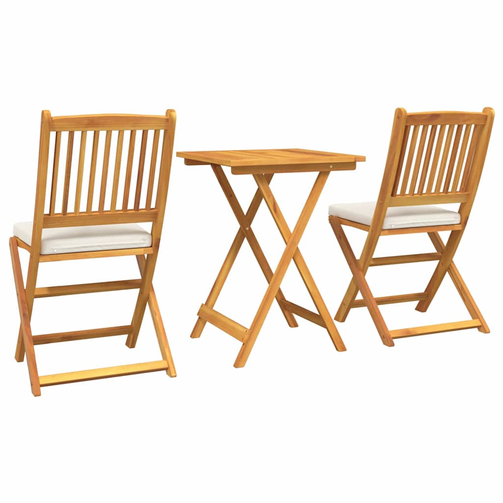 Garden Bistro Set 3 pcs Brown Solid acacia wood