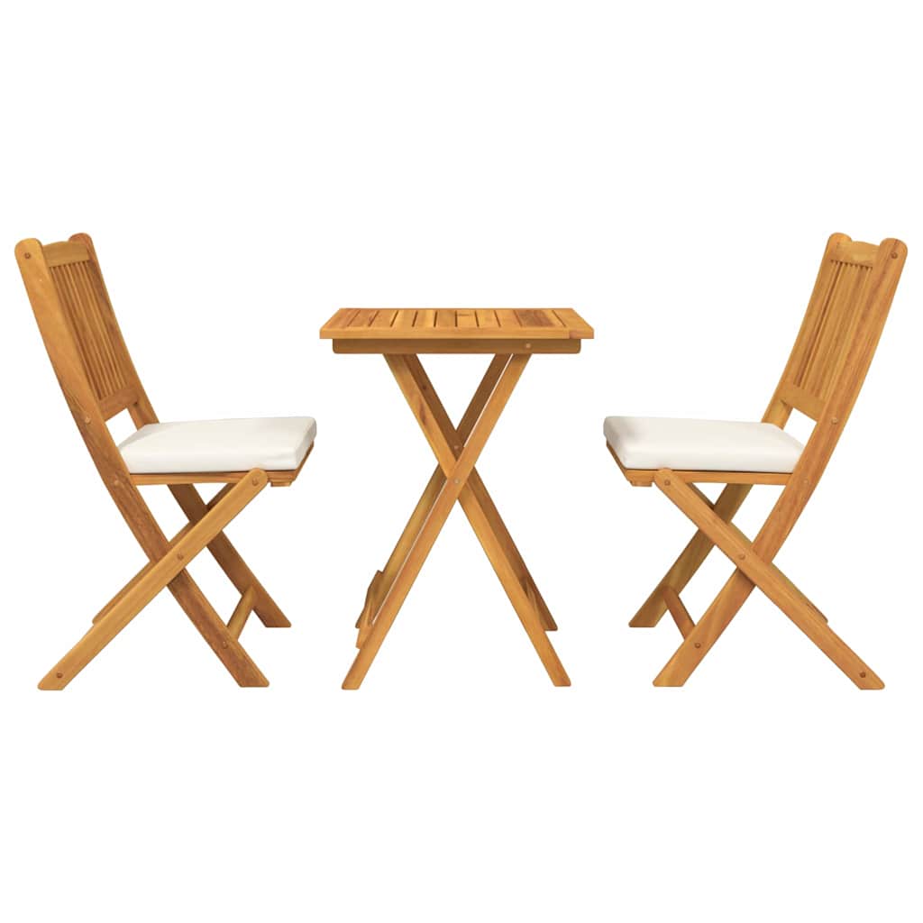 Garden Bistro Set 3 pcs Brown Solid acacia wood