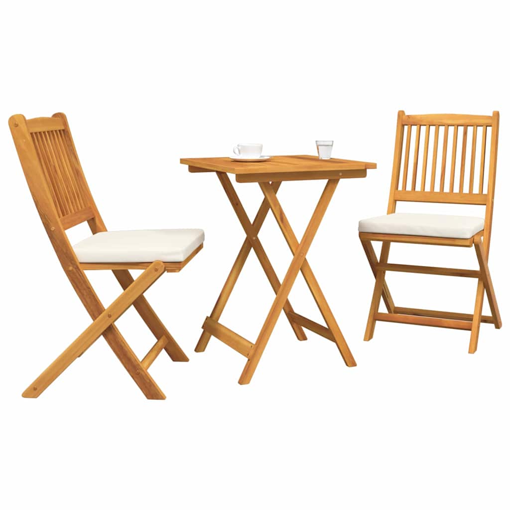Garden Bistro Set 3 pcs Brown Solid acacia wood