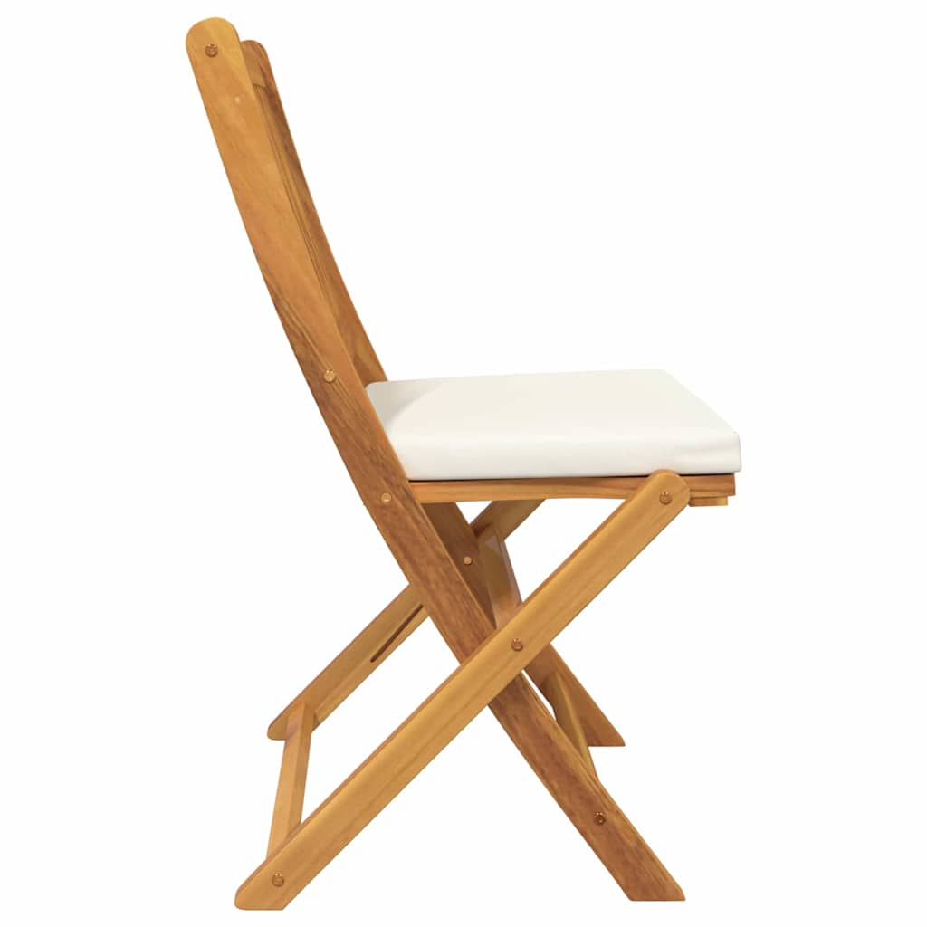 Folding Chair 6 pcs White 49 x 57.5 x 92cm Solid Acacia wood