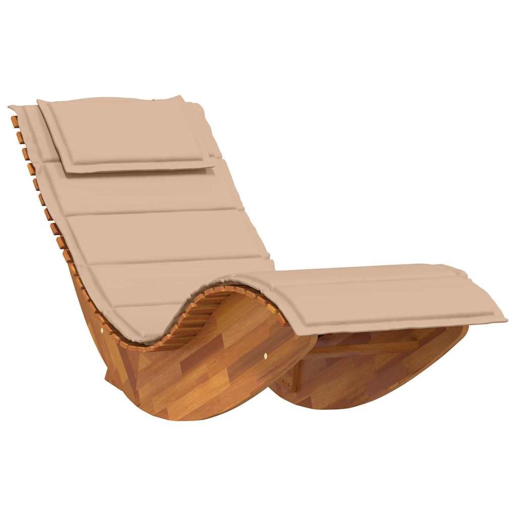 Sun Lounger 2 pcs Brown 60 x 154 x 74cm Solid Acacia wood