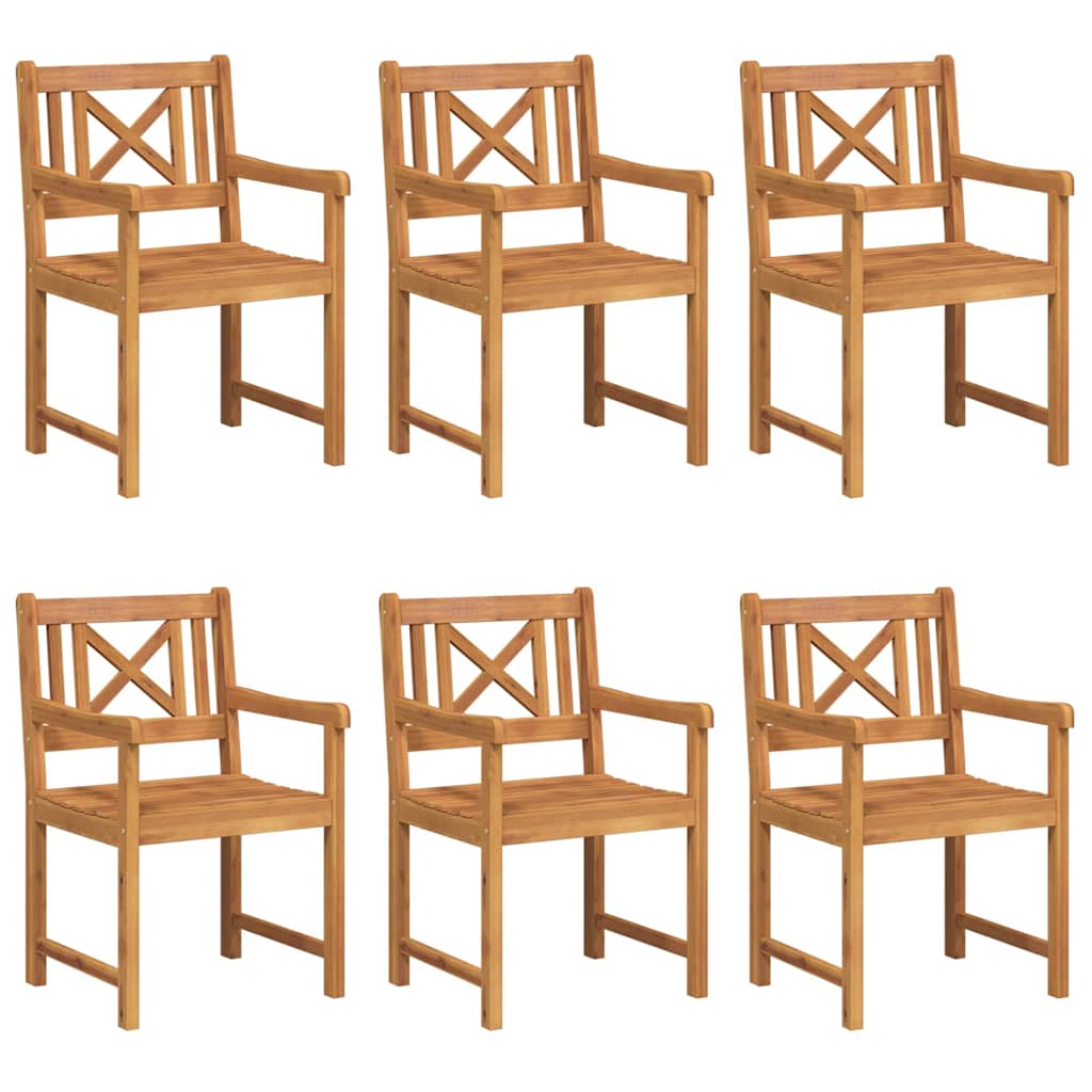 Garden Chair 6 pcs Brown 56 x 56 x 90cm Solid Acacia wood