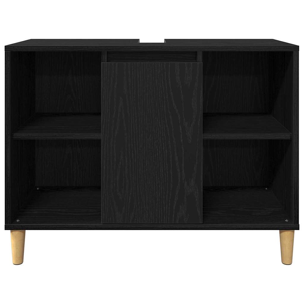 Bathroom Furniture Set with Storage 3 pcs Black 60 x 30 x 60 cm