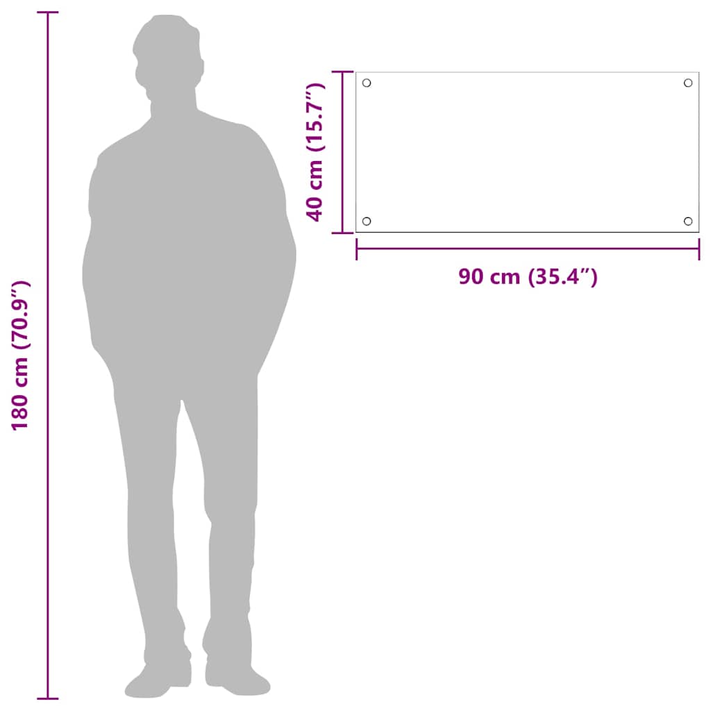 Kitchen Backsplash Light grey 90 x 40 x 0.6 cm Tempered Glass