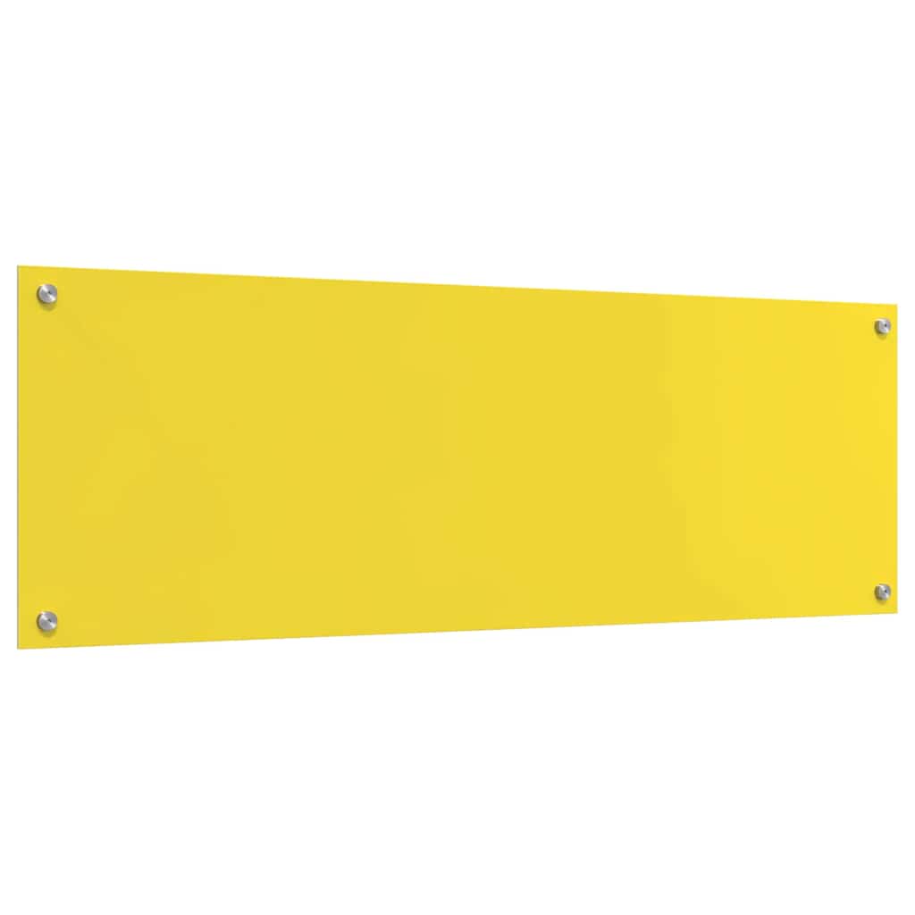 Kitchen Backsplash Yellow 120 x 40 x 0.6 cm Tempered Glass