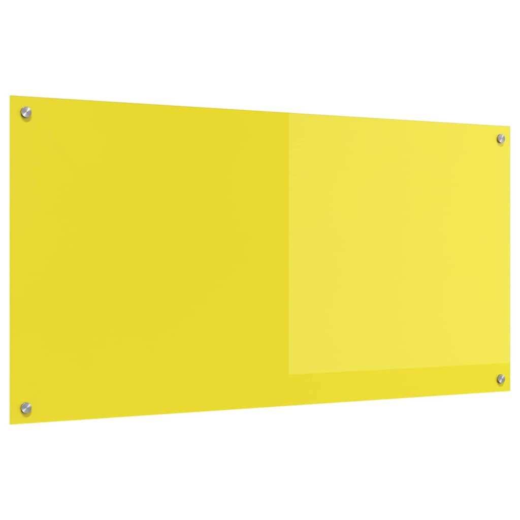 Kitchen Backsplash Yellow 120 x 60 x 0.6 cm Tempered Glass
