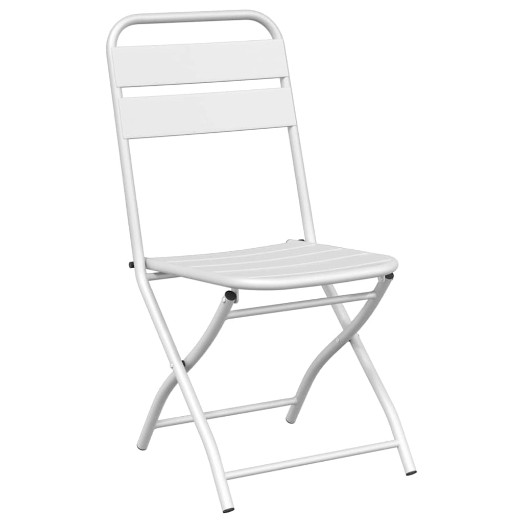 Bistro Set 3 pcs White Steel