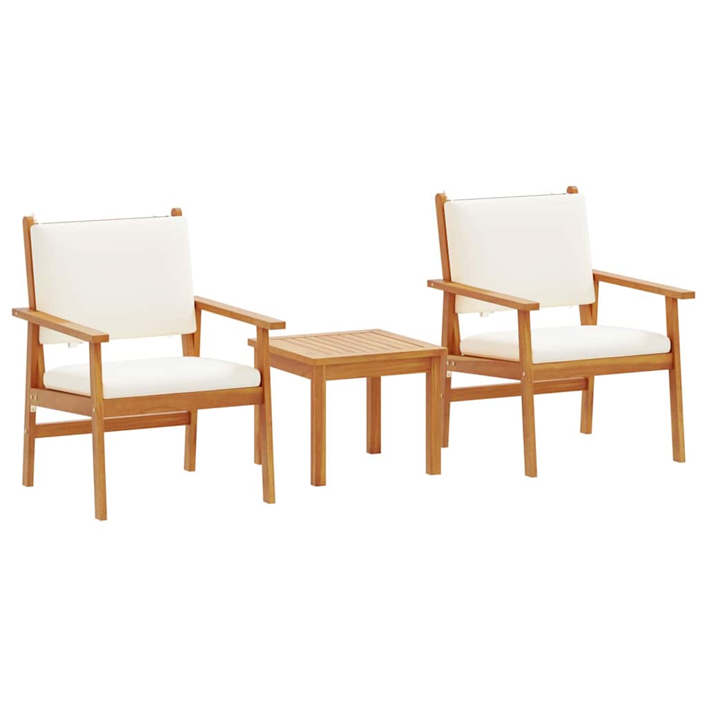 Garden Sofa Set 3 pcs Brown 45 x 45 x 38cm Solid Acacia wood