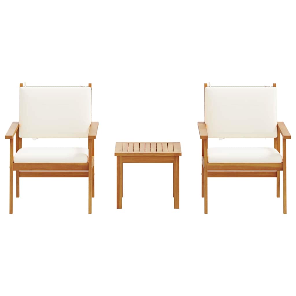 Garden Sofa Set 3 pcs Brown 45 x 45 x 38cm Solid Acacia wood