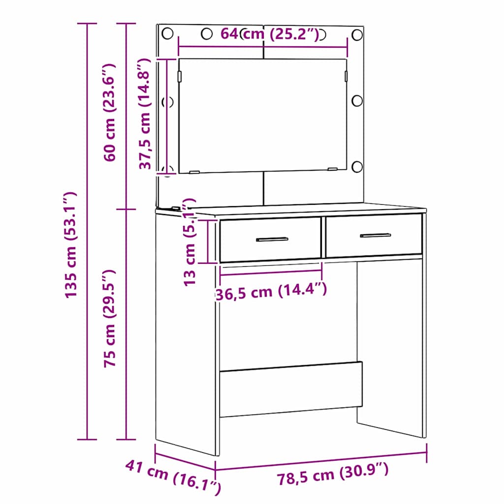 Dressing Table Engineered Wood