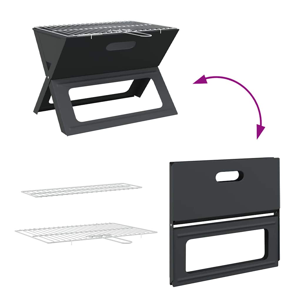 Outdoor Grill Black 46 x 30 x 31 cm Steel