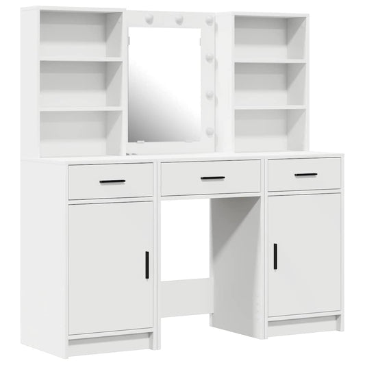 Dressing Table Set 3 Pcs 50 X 41 X 135 Cm Engineered Wood