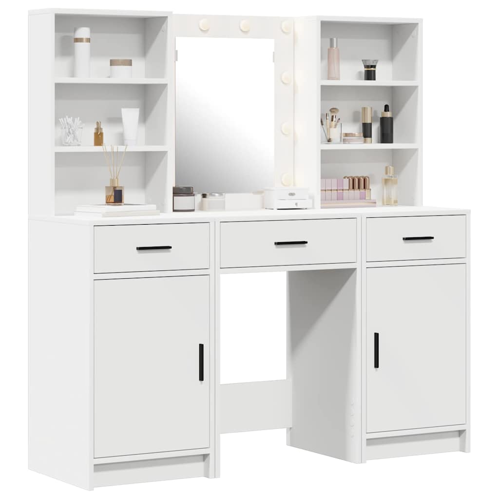 Dressing Table Set 3 Pcs 50 X 41 X 135 Cm Engineered Wood
