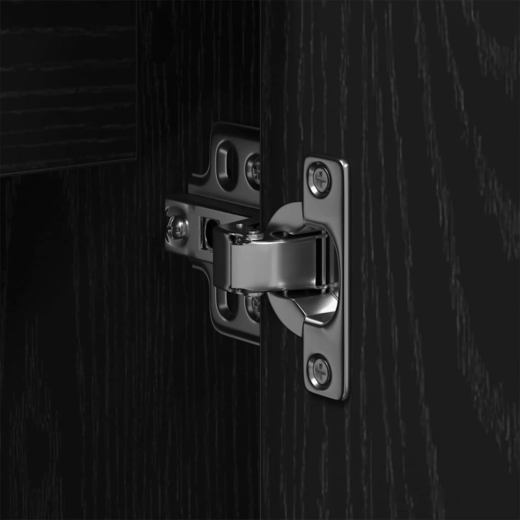 Bathroom Furniture Set with Storage 2 pcs Black 80 x 33 x 60 cm