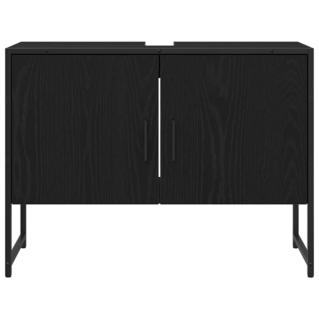 Bathroom Furniture Set with Storage 2 pcs Black 80 x 33 x 60 cm