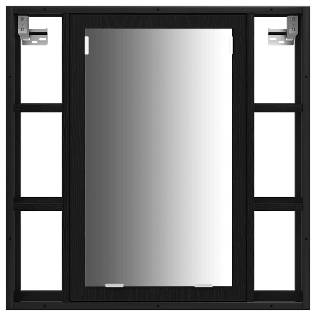 Bathroom Cabinet Set Other 3 pcs Black oak 33 x 33 x 185.5 cm