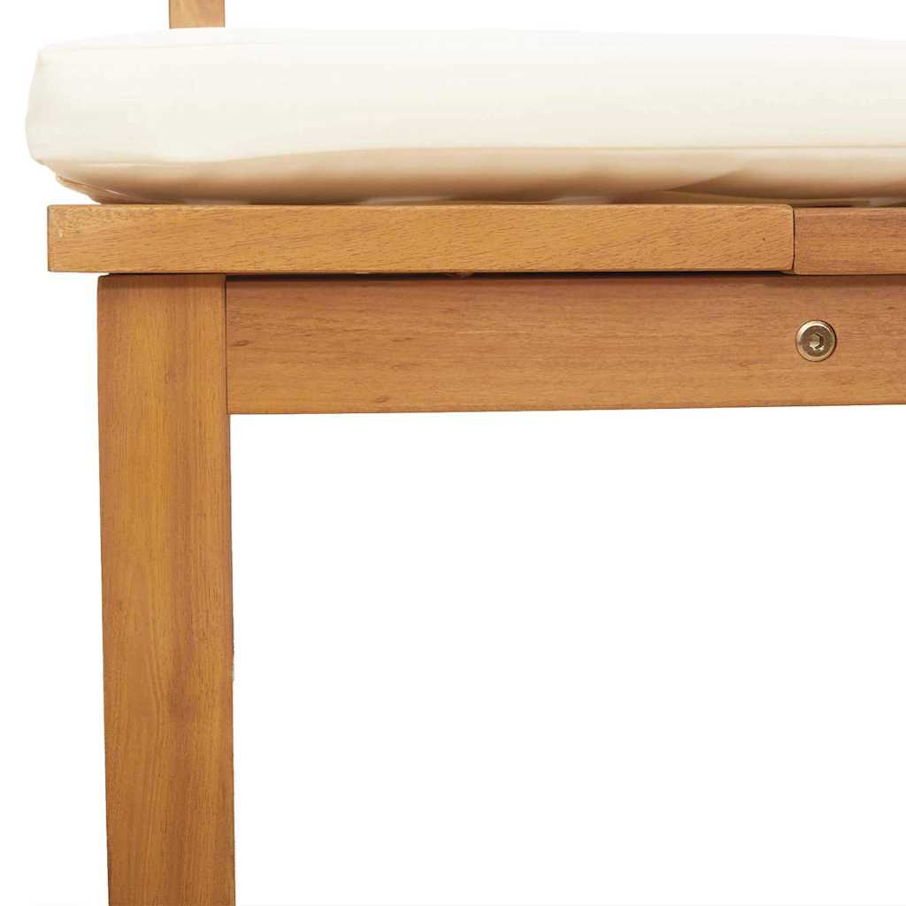 Sun Lounger Reclining Brown 200 x 57 x 75cm Solid Acacia wood